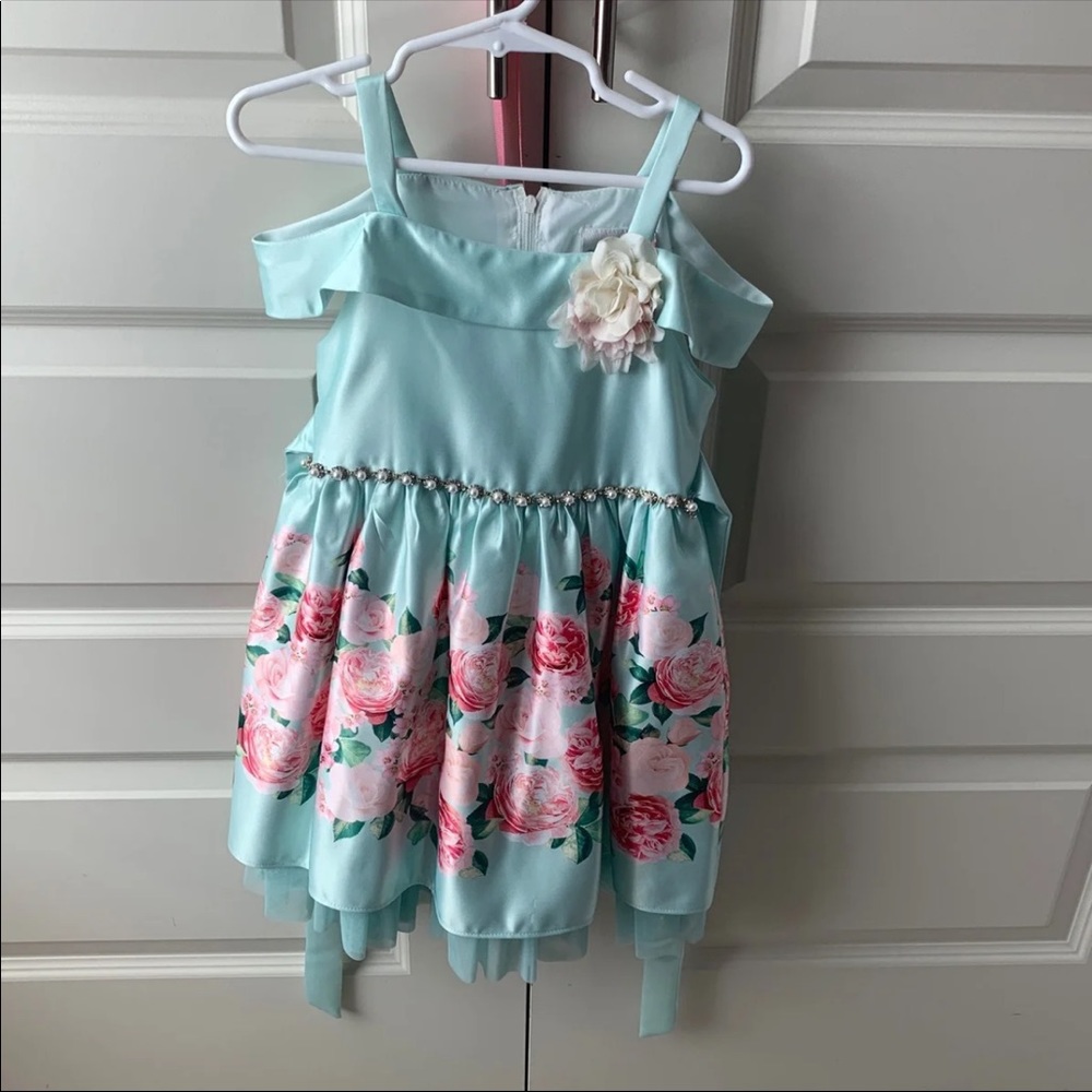 Rare Edition Mint Floral Dress